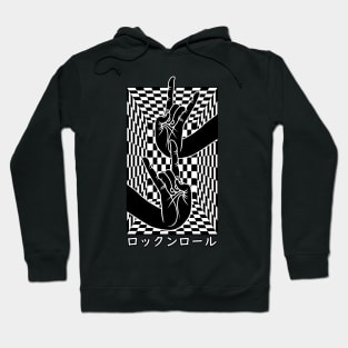 Japanese Hand On Chess With Mudra Rock N Roll Hoodie